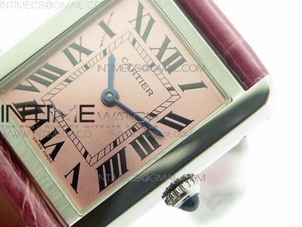 Tank Solo Ladies 25mm SS K11 1:1 Best Edition Pink Dial on Pink Croco Leather Strap Ronda Quartz – Bild 4