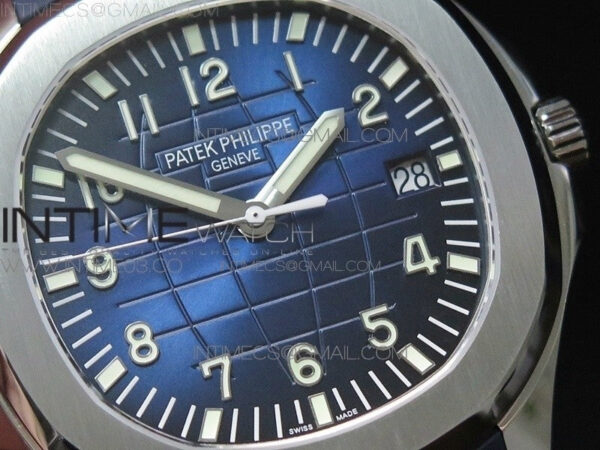 Aquanaut Jumbo 5168G 42mm SS ZF 1:1 Best Edition Blue Dial on Blue Rubber Strap 324CS (Free box) – Bild 4