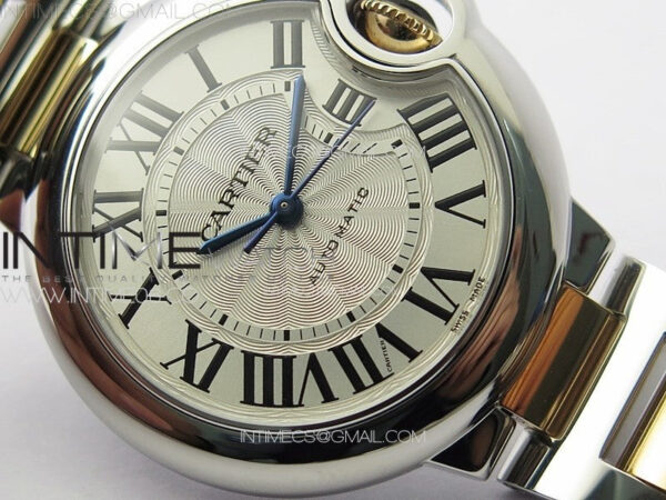 Ballon Bleu 33mm SS/RG K3F 1:1 Best Edition White Textured Dial on SS Bracelet A076 – Bild 5