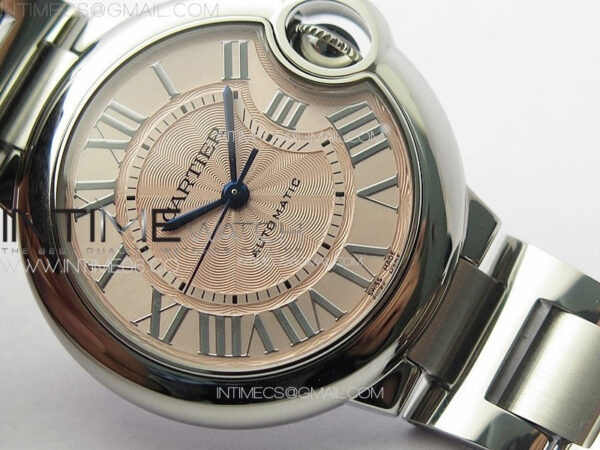 Ballon Bleu 33mm SS K3F 1:1 Best Edition Pink Textured Dial on SS Bracelet A076 – Bild 5