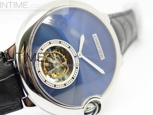 Ballon Bleu Tourbillon SS Blue Textured Dial on Black Leather Strap – Bild 5