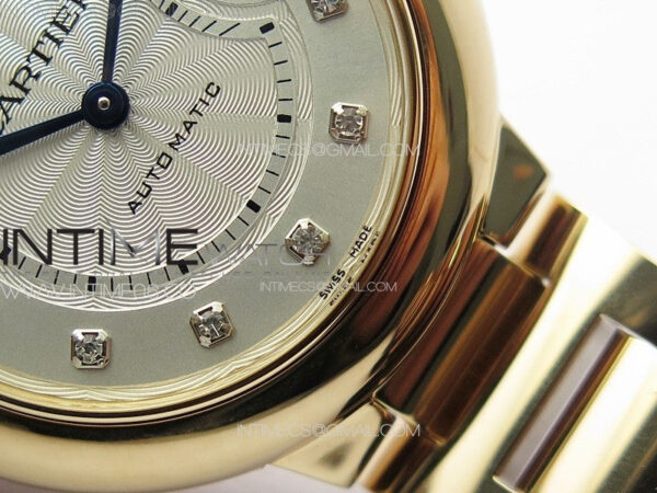 Ballon Bleu 33mm RG K3F 1:1 Best Edition White Textured Dia Markers Dial on SS Bracelet A076 – Bild 6