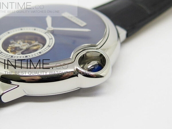 Ballon Bleu Tourbillon SS Blue Textured Dial on Black Leather Strap – Bild 6