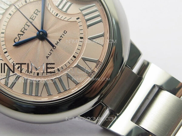 Ballon Bleu 33mm SS K3F 1:1 Best Edition Pink Textured Dial on SS Bracelet A076 – Bild 6