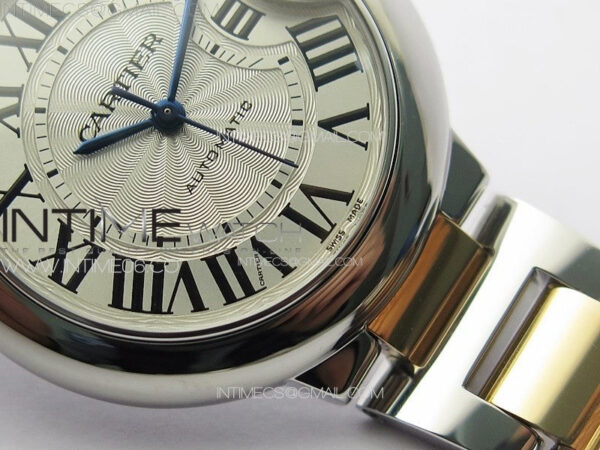 Ballon Bleu 33mm SS/RG K3F 1:1 Best Edition White Textured Dial on SS Bracelet A076 – Bild 6