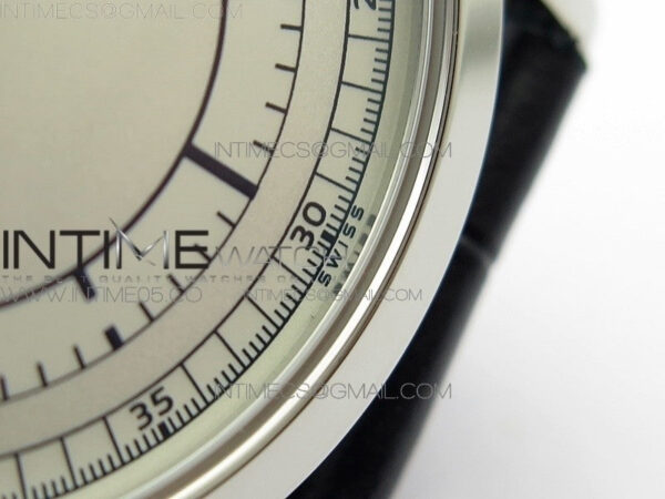 Calatrava 5296G SS ZF 1:1 Best Edition White Dial Blue Hands on Black Leather Strap 324CS – Bild 6