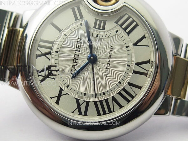 Ballon Bleu 33mm SS/RG K3F 1:1 Best Edition White Textured Dial on SS Bracelet A076 – Bild 7
