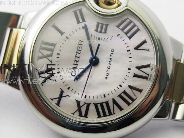 Ballon Bleu 33mm SS/RG K3F 1:1 Best Edition White MOP Dial on SS Bracelet A076 – Bild 7