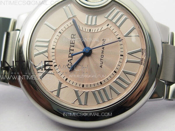 Ballon Bleu 33mm SS K3F 1:1 Best Edition Pink Textured Dial on SS Bracelet A076 – Bild 7