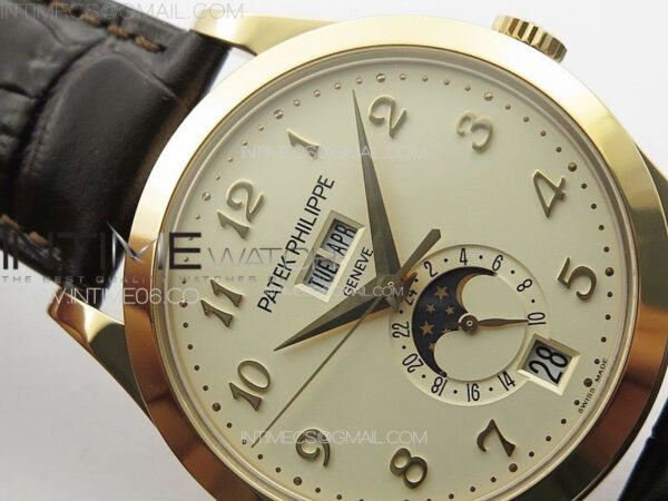 Annual Calendar Moonphase 5396 RG PPF 1:1 Best Edition Champagne Dial on Brown Leather Strap PPF324 – Bild 8