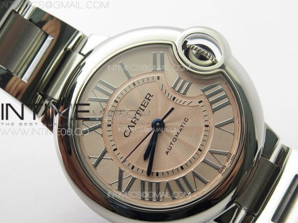 Ballon Bleu 33mm SS K3F 1:1 Best Edition Pink Textured Dial on SS Bracelet A076 – Bild 8