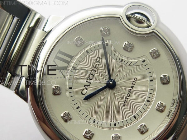 Ballon Bleu 36mm SS K3F 1:1 Best Edition White Textured Dia Markers Dial on SS Bracelet A076 – Bild 8