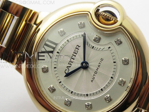 Ballon Bleu 33mm RG K3F 1:1 Best Edition White Textured Dia Markers Dial on SS Bracelet A076 – Bild 8