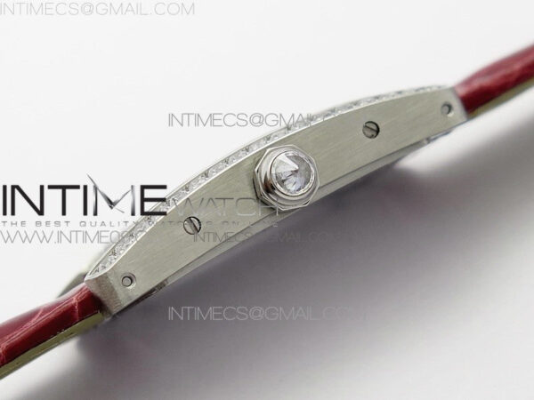 Tank WJTA0029 29mm 8848F Crystal Bezel SS Silver Dial on Pink Croco Strap Ronda Quartz – Bild 7