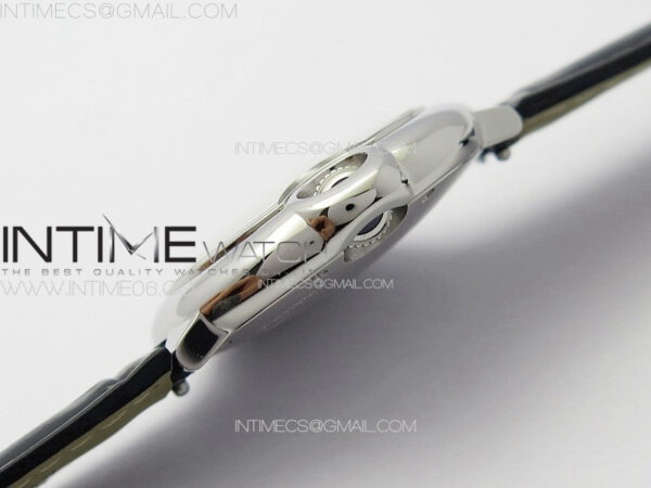 Ballon Bleu 33mm SS K3F 1:1 Best Edition White Textured Dia Markers Dial on Black Leather Strap A076 – Bild 9