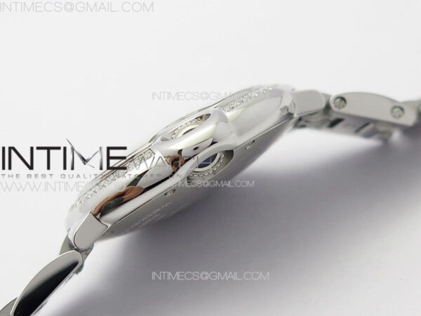 Ballon Bleu 33mm Diamonds Bezel SS K3F 1:1 Best Edition White Textured Dial on SS Bracelet A076 – Bild 9