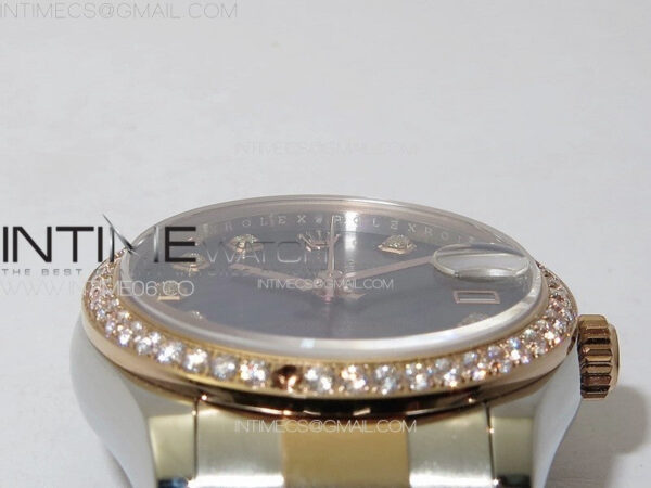 DateJust 31mm 72610 SS/Crystals Bezel APSF Best Edition Blue MOP Dial Crystals Markers on Oyster Bracelet A2824 – Bild 9