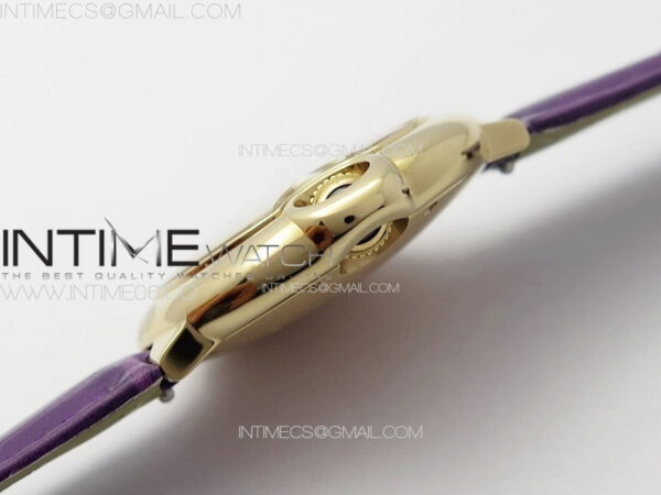 Ballon Bleu 33mm RG K3F 1:1 Best Edition White Textured Dial on Purple Leather Strap A076 – Bild 9