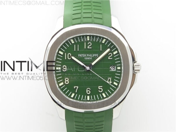 Aquanaut 5168G 42mm SS ZF 1:1 Best Edition Green Dial on Green Rubber Strap 324CS (Free box)