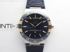 Constellation 41mm RG/Blue Ceramic Bezel VSF 1:1 Best Edition Blue Dial on Blue Gummy Strap A8900