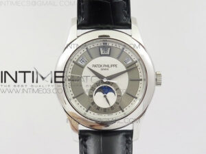 COMPLICATIONS SERIES Moonphase SS KMF White Dial on Black Leather Strap Cal.324