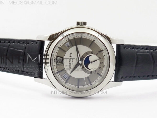 COMPLICATIONS SERIES Moonphase SS KMF White Dial on Black Leather Strap Cal.324 – Bild 3