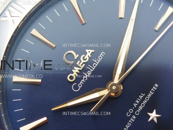 Constellation 41mm RG/Blue Ceramic Bezel VSF 1:1 Best Edition Blue Dial on Blue Gummy Strap A8900 – Bild 7