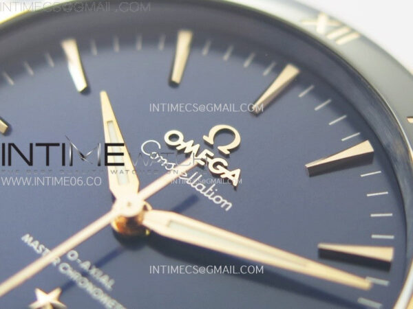 Constellation 41mm RG/Blue Ceramic Bezel VSF 1:1 Best Edition Blue Dial on Blue Gummy Strap A8900 – Bild 8