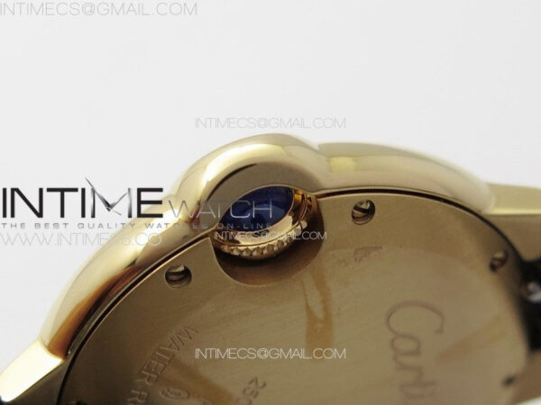 Ballon Bleu 33mm RG K3F 1:1 Best Edition White Textured Dial on Brown Leather Strap A076 – Bild 10