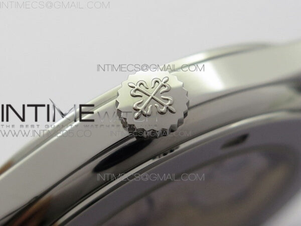 Calatrava 5296G SS ZF 1:1 Best Edition White Dial Blue Hands on Black Leather Strap 324CS – Bild 10