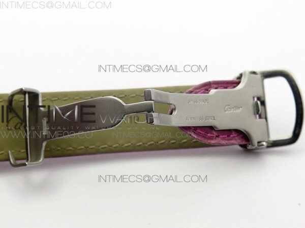 Tank Solo Ladies 25mm SS K11 1:1 Best Edition Pink Dial on Pink Croco Leather Strap Ronda Quartz – Bild 10
