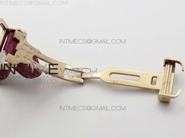 Tank Louis WJTA0014 22.5mm RG TKF 1:1 Best Edition White Dial Diamond Bezel on Pink Leather Strap Ronda Quartz – Bild 10