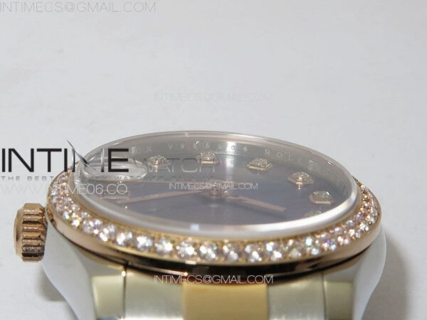 DateJust 31mm 72610 SS/Crystals Bezel APSF Best Edition Blue MOP Dial Crystals Markers on Oyster Bracelet A2824 – Bild 10