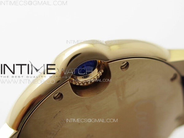 Ballon Bleu 33mm RG K3F 1:1 Best Edition White Textured Dial on Purple Leather Strap A076 – Bild 10