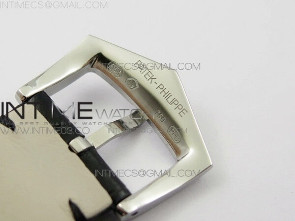 COMPLICATIONS SERIES Moonphase SS KMF White Dial on Black Leather Strap Cal.324 – Bild 10