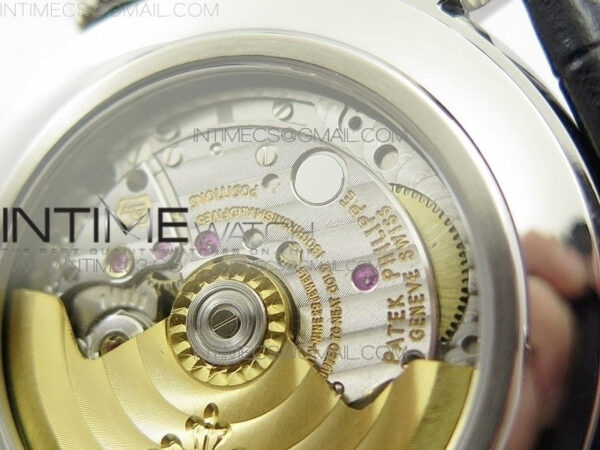 COMPLICATIONS SERIES Moonphase SS KMF White Dial on Black Leather Strap Cal.324 – Bild 15