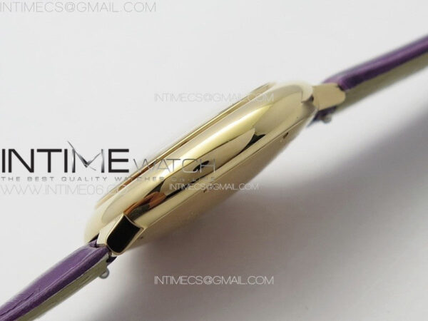 Ballon Bleu 33mm RG K3F 1:1 Best Edition White Textured Dial on Purple Leather Strap A076 – Bild 11
