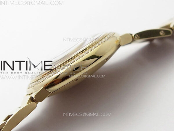 Ballon Bleu 36mm Diamonds Bezel RG K3F 1:1 Best Edition White Textured Dial on SS Bracelet A076 – Bild 6