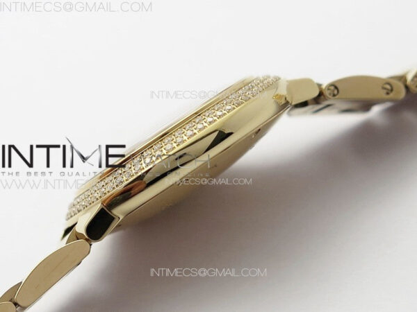 Ballon Bleu 33mm Double Diamonds Bezel RG K3F 1:1 Best Edition White Textured Dial on SS Bracelet A076 – Bild 11