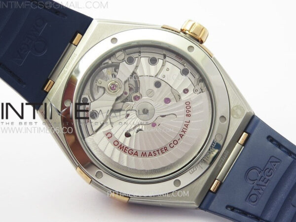 Constellation 41mm RG/Blue Ceramic Bezel VSF 1:1 Best Edition Blue Dial on Blue Gummy Strap A8900 – Bild 20