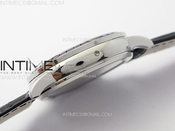 6104P Moon SS 3EF Best Edition Black Dial Blue T Diamond Bezel on Black Leather Strap A240 – Bild 10