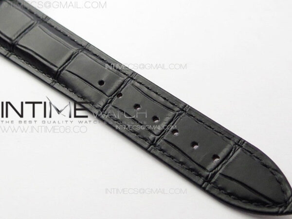6104P Moon SS 3EF Best Edition Black Dial Blue T Diamond Bezel on Black Leather Strap A240 – Bild 15