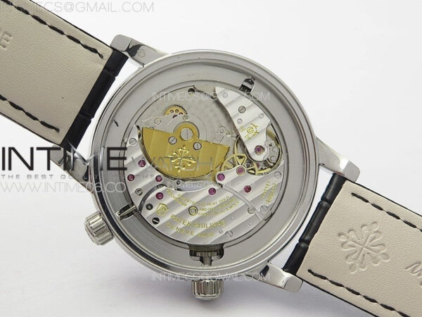 6104P Moon SS 3EF Best Edition Black Dial Blue T Diamond Bezel on Black Leather Strap A240 – Bild 21