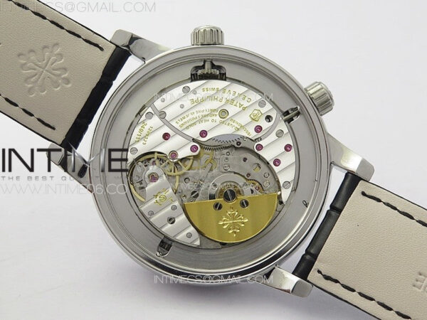 6104P Moon SS 3EF Best Edition Black Dial Blue T Diamond Bezel on Black Leather Strap A240 – Bild 22