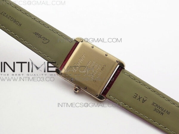 Tank Louis WJTA0014 25.5mm RG TKF 1:1 Best Edition White Dial Diamond Bezel on Pink Leather Strap Ronda Quartz – Bild 12