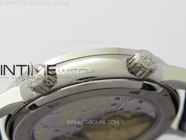 6104P Moon SS 3EF Best Edition Black Dial Green T Diamond Bezel on Black Leather Strap A240 – Bild 9