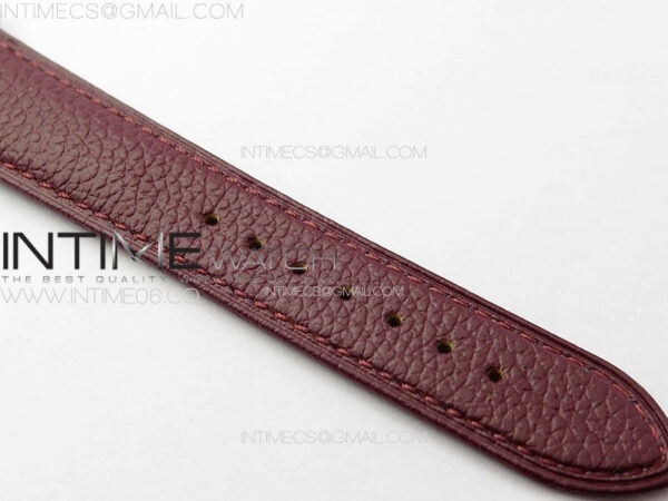 Tank Louis Ladies 25mm SS/Crystal 8848F 1:1 Best Edition White Dial on Dark Red Leather Strap Ronda Quartz – Bild 13