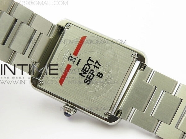 Tank Solo Ladies 25mm SS K11F 1:1 Best Edition White Dial on SS Bracelet Ronda Quartz – Bild 13