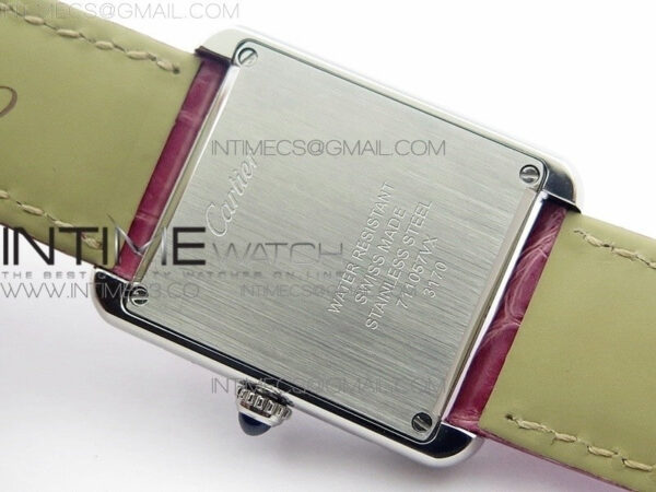 Tank Solo Ladies 25mm SS K11 1:1 Best Edition Pink Dial on Pink Croco Leather Strap Ronda Quartz – Bild 13
