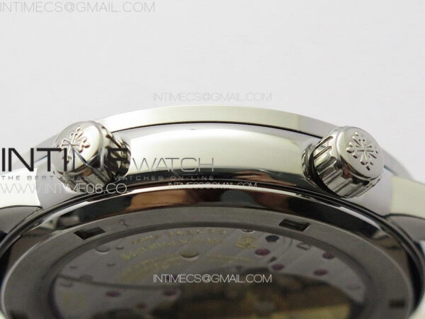 6104P Moon SS 3EF Best Edition Black Dial Red T Diamond Bezel on Black Leather Strap A240 – Bild 9